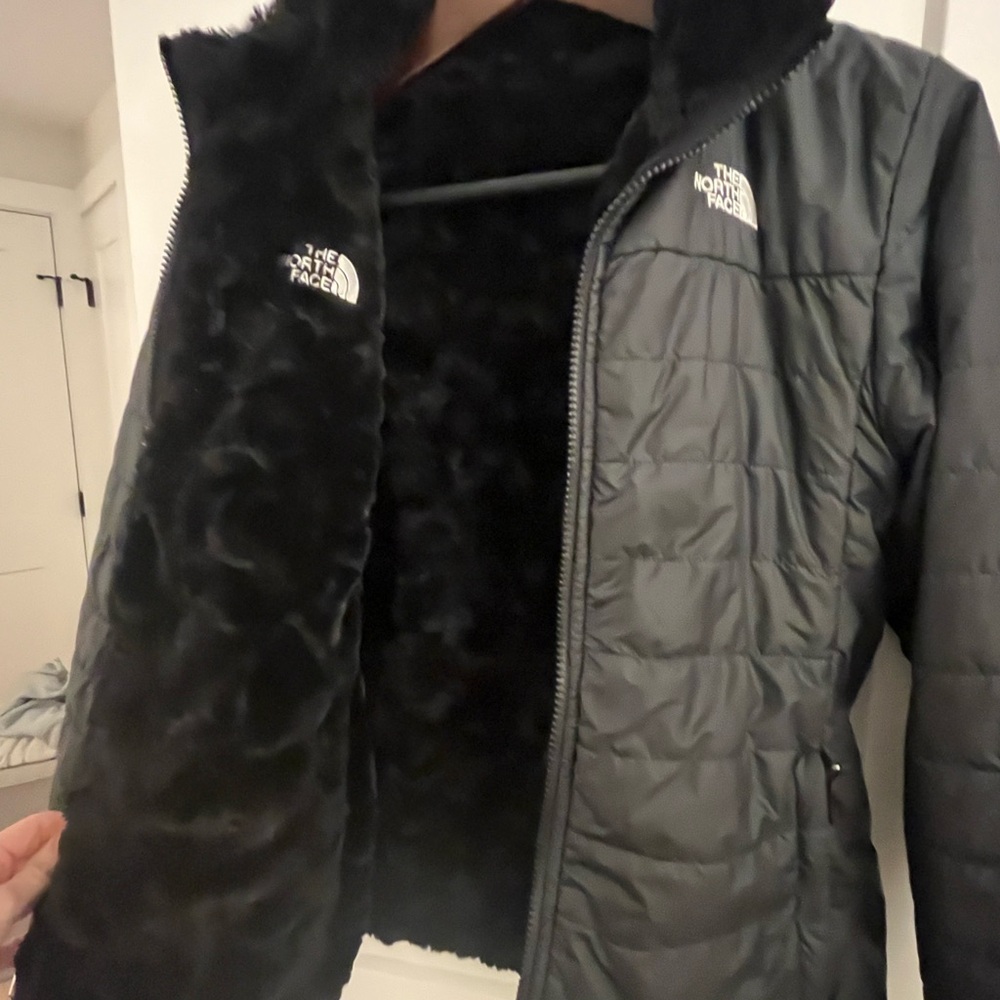 The North Face - Reversible Girls Size L (12) Black Coat